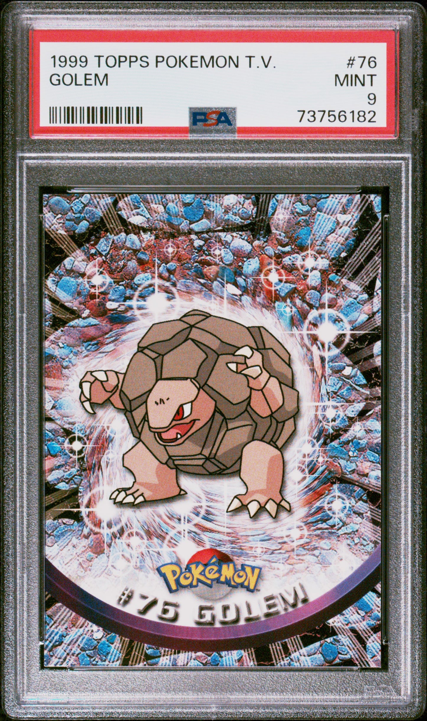 1999 Topps Pokemon Tv #76 Golem PSA 9
