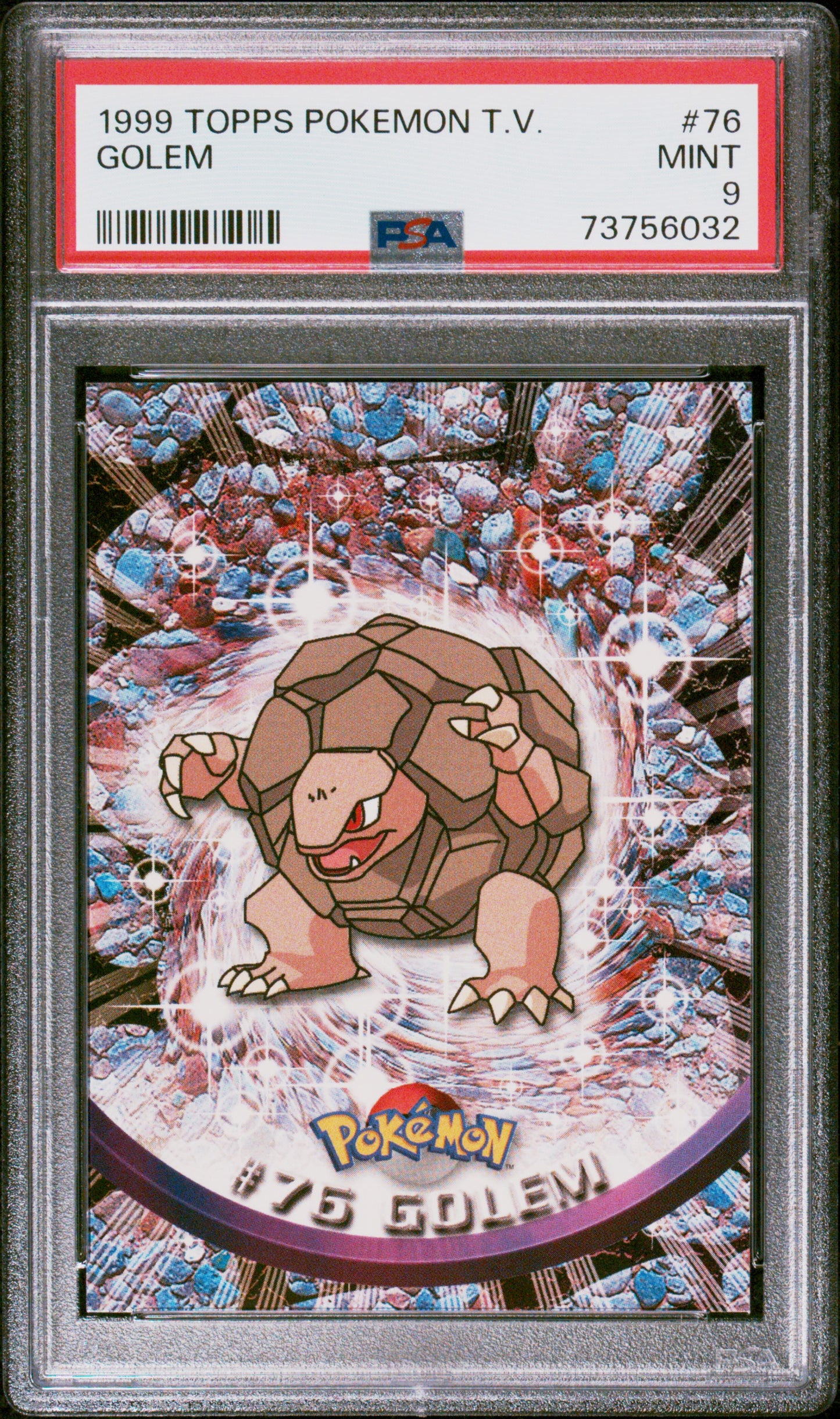 1999 Topps Pokemon Tv #76 Golem PSA 9