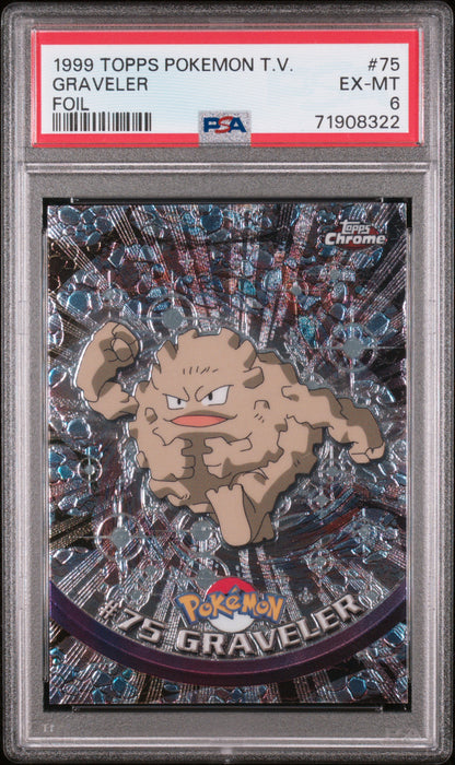 1999 Topps Pokemon Tv #75 Graveler Foil PSA 6