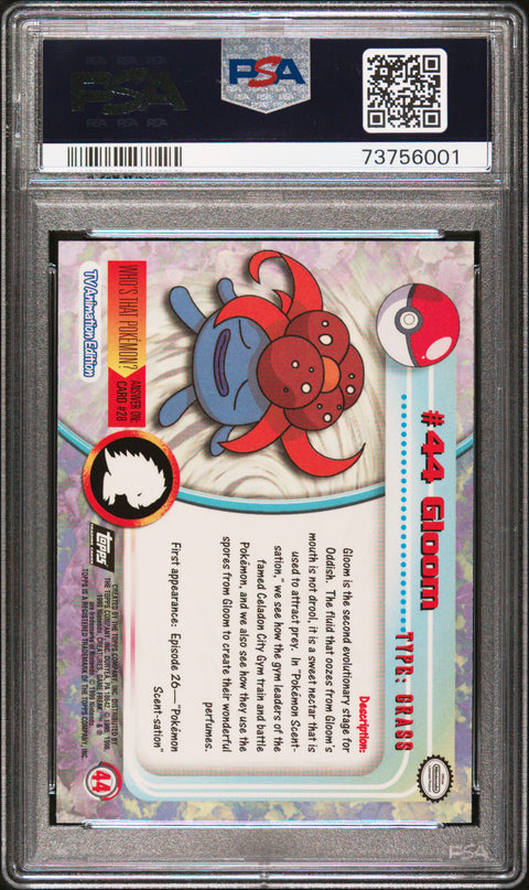 1999 Topps Pokemon Tv #44 Gloom PSA 9