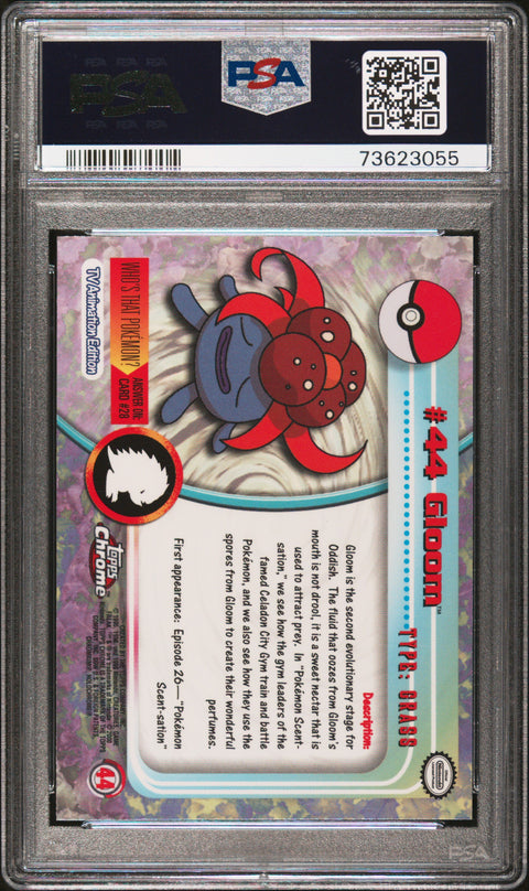 2000 Topps Chrome Pokemon T.V. #44 Gloom Pokemon T.V. PSA 10