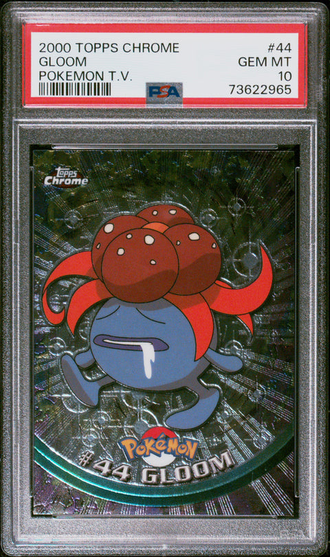2000 Topps Chrome Pokemon T.V. #44 Gloom Pokemon T.V. PSA 10