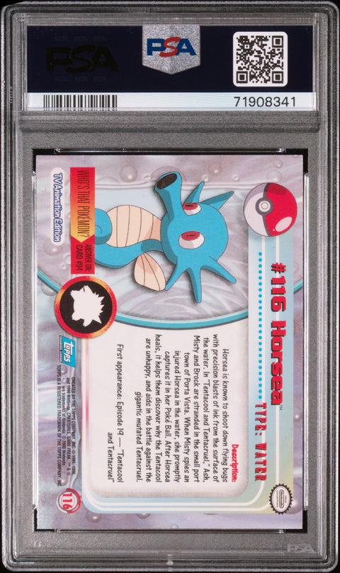 2000 Topps Pokemon Tv Animation Series 2 #116 Horsea PSA 7