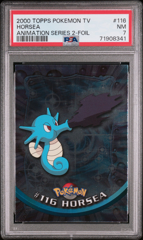 2000 Topps Pokemon Tv Animation Series 2 #116 Horsea PSA 7