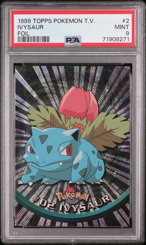 1999 Topps Pokemon Tv #2 Ivysaur Foil PSA 9