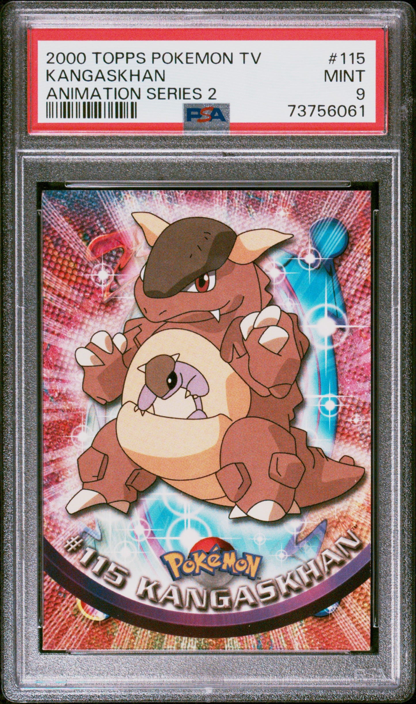 2000 Topps Pokemon Tv Animation Series 2 #115 Kangaskhan PSA 9