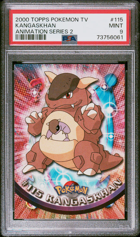 2000 Topps Pokemon Tv Animation Series 2 #115 Kangaskhan PSA 9