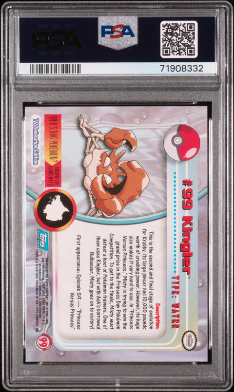 2000 Topps Pokemon Tv Animation Series 2 #99 Kingler PSA 7