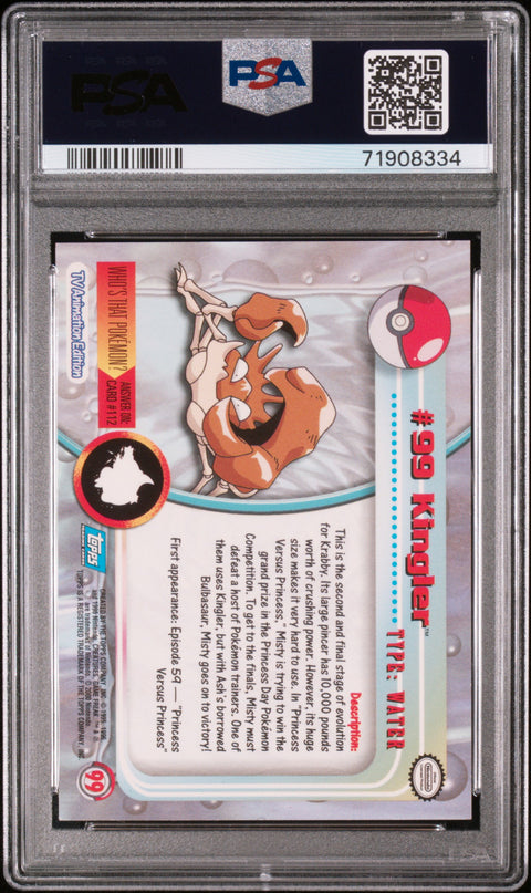 2000 Topps Pokemon Tv Animation Series 2 #99 Kingler PSA 6