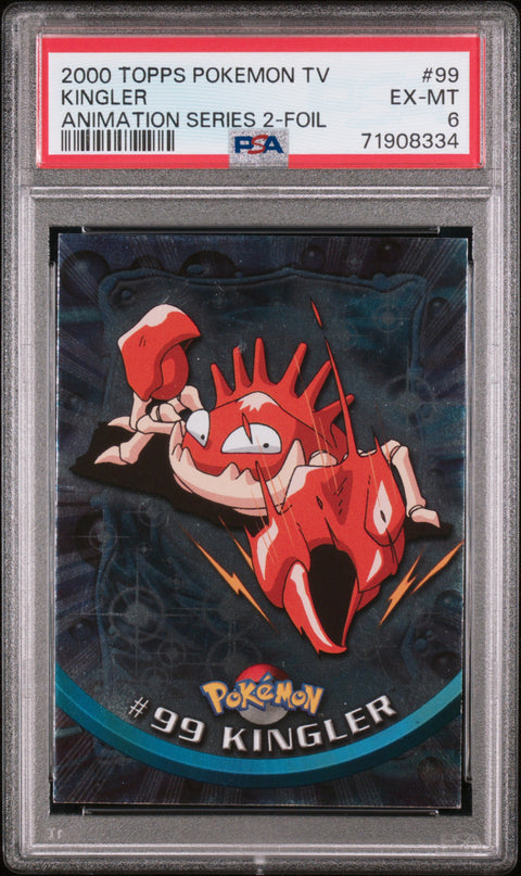 2000 Topps Pokemon Tv Animation Series 2 #99 Kingler PSA 6