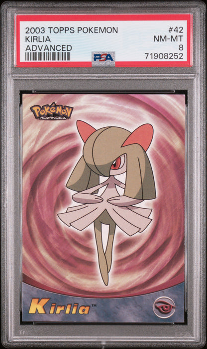 2003 Topps Pokemon Advanced #42 Kirlia Advanced PSA 8
