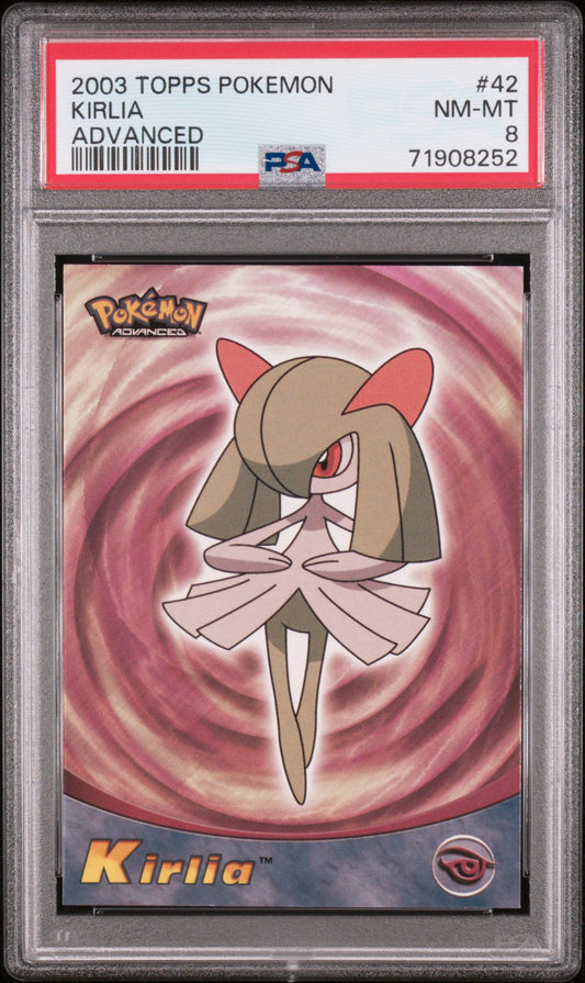 2003 Topps Pokemon Advanced #42 Kirlia Advanced PSA 8