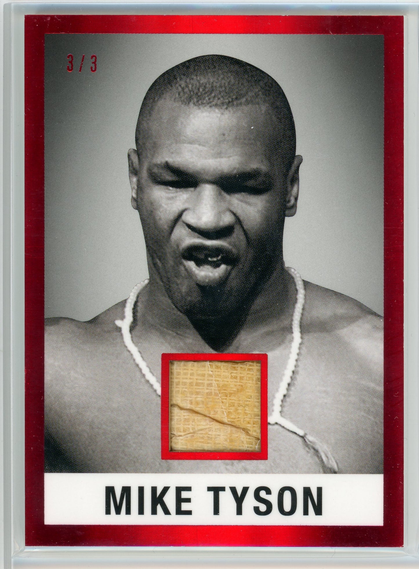 2022 Leaf Memorabilia #LM-26 Mike Tyson 1960 In The Game Used Red /3