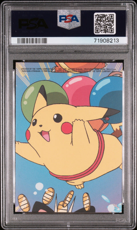 2000 Topps Pokemon Tv Animation Series 2 Stick-Ons #4 Arbok Animation PSA 8