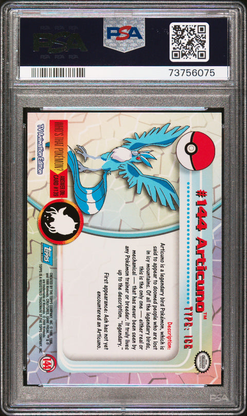 2000 Topps Pokemon Tv Animation Series 3 #144 Articuno Animation Series 3 PSA 5