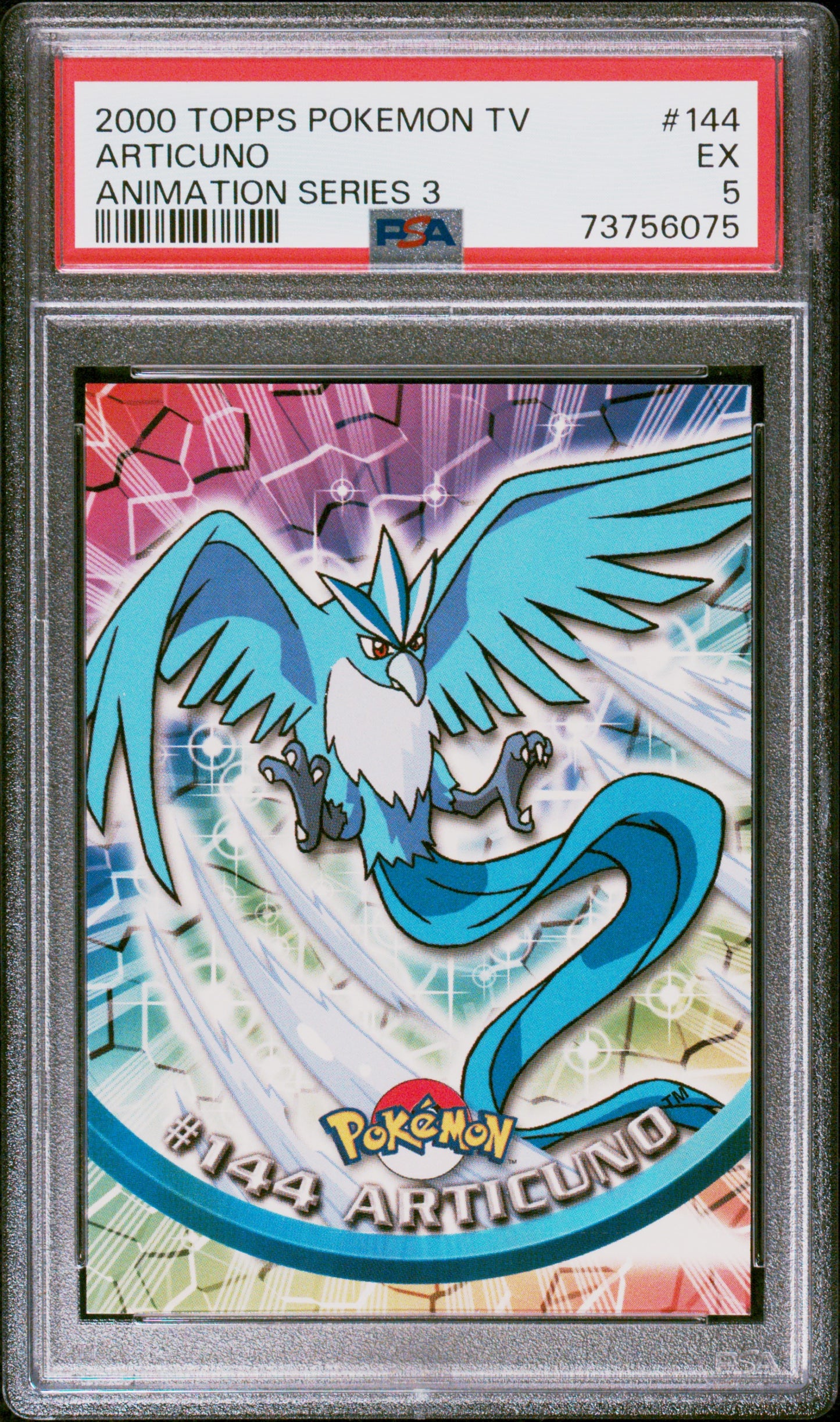 2000 Topps Pokemon Tv Animation Series 3 #144 Articuno Animation Series 3 PSA 5