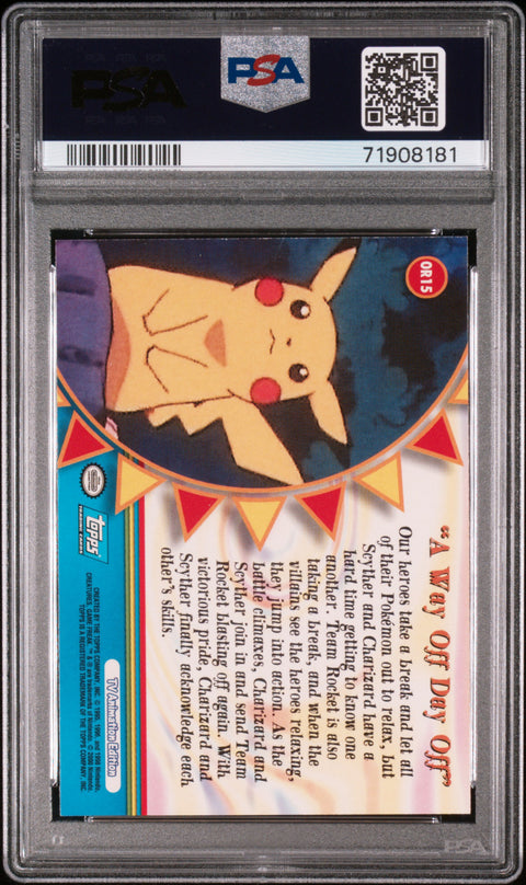 2000 Topps Pokemon Tv Animation S3 Orange Islands #OR15 A Way Off Day Off PSA 9