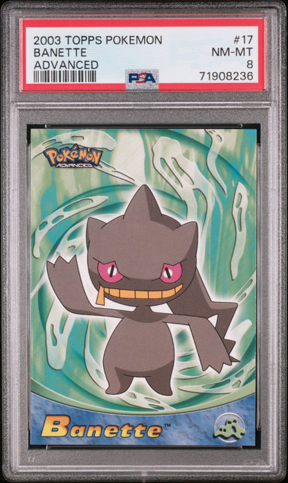 2003 Topps Pokemon Advanced #17 Banette Advanced PSA 8