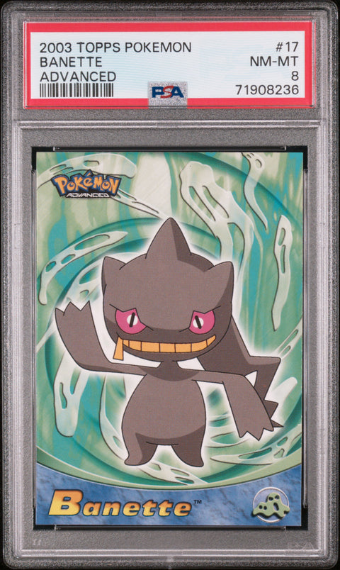 2003 Topps Pokemon Advanced #17 Banette Advanced PSA 8