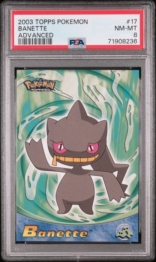 2003 Topps Pokemon Advanced #17 Banette Advanced PSA 8