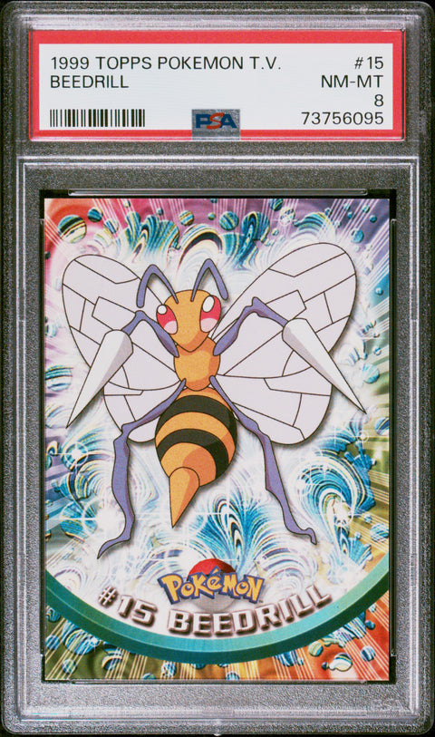 1999 Topps Pokemon Tv #15 Beedrill PSA 8