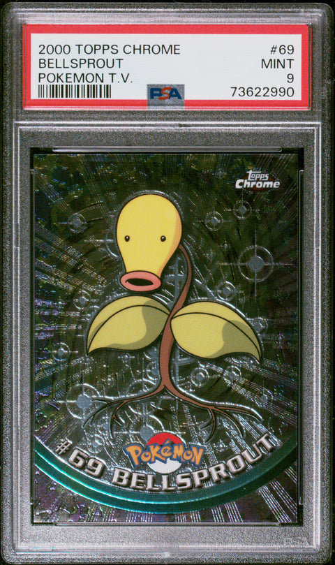 2000 Topps Chrome Pokemon T.V. #69 Bellsprout Pokemon T.V. PSA 9