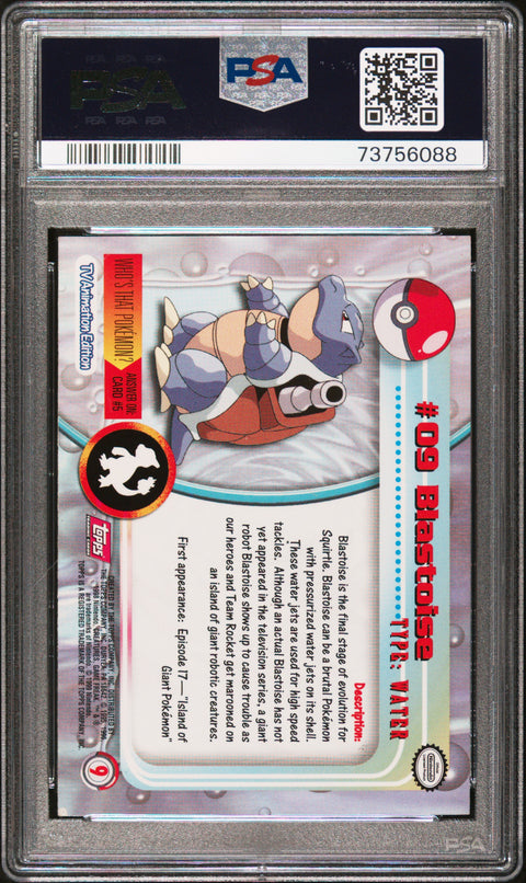 1999 Topps Pokemon Tv #9 Blastoise PSA 4