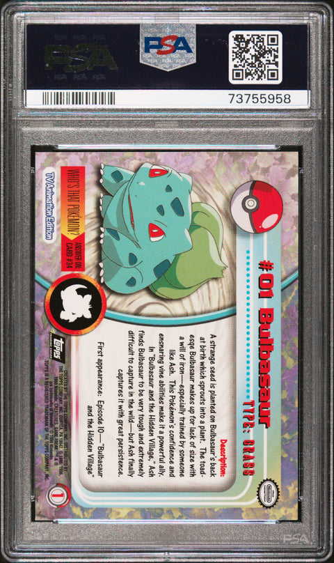 1999 Topps Pokemon Tv #1 Bulbasaur PSA 6