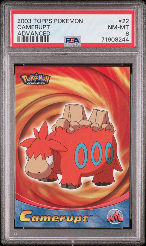 2003 Topps Pokemon Advanced #22 Camerupt Advanced PSA 8