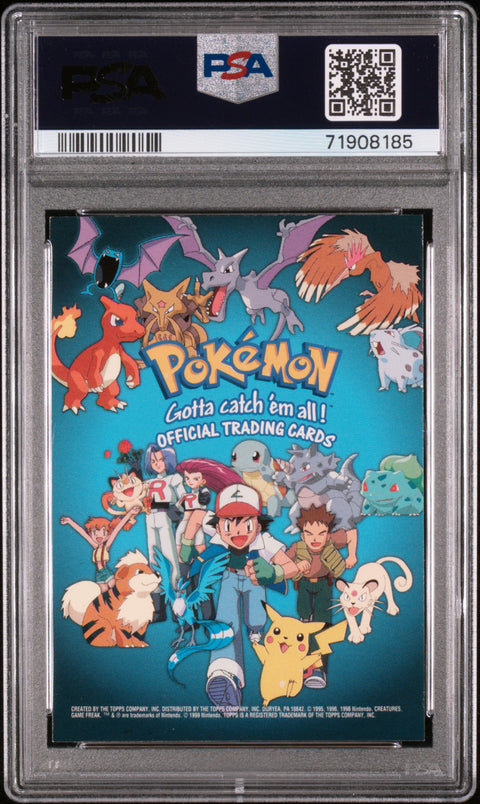 1999 Topps Pokemon Tv Checklist PSA 9