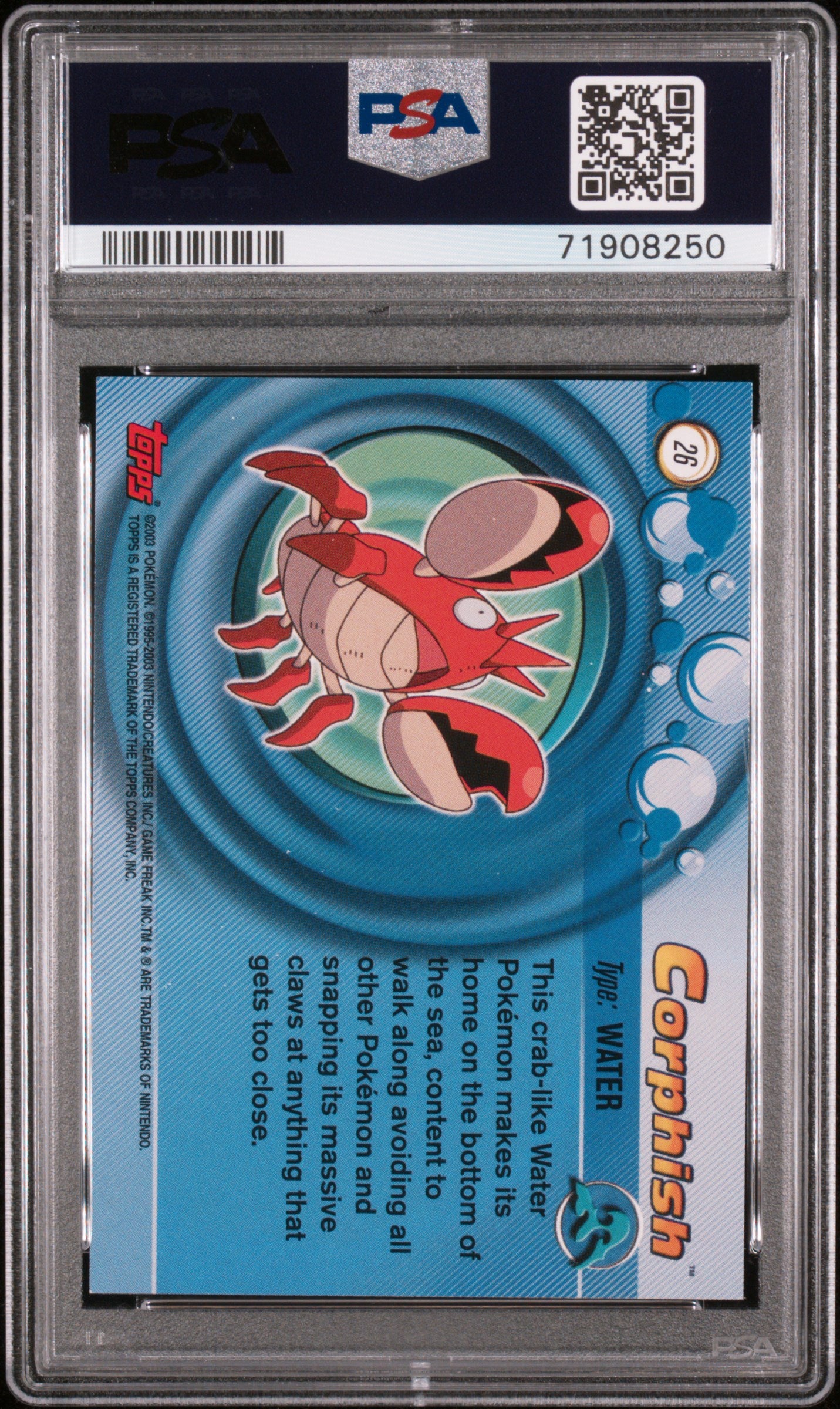 2003 Topps Pokemon Advanced #26 Corphish Advanced PSA 10