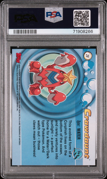 2003 Topps Pokemon Advanced #28 Crawdaunt Advanced-Foil PSA 7