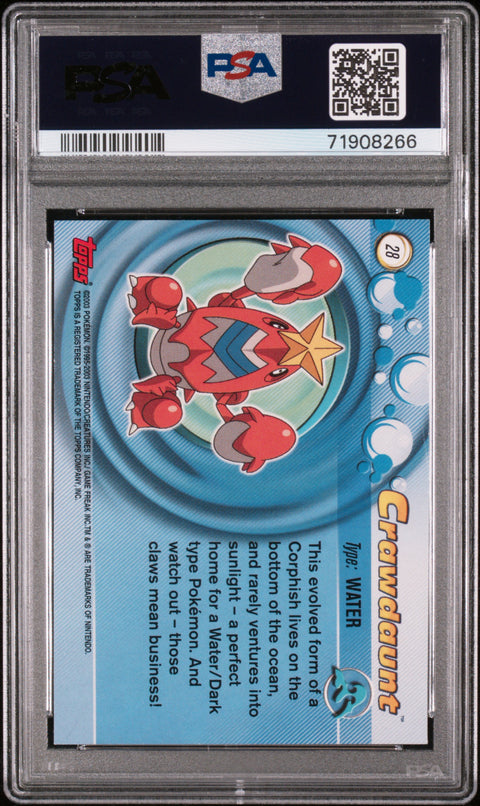 2003 Topps Pokemon Advanced #28 Crawdaunt Advanced-Foil PSA 7