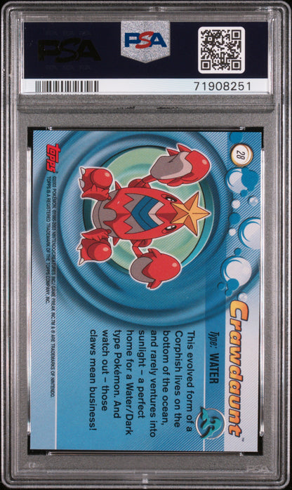2003 Topps Pokemon Advanced #28 Crawdaunt Advanced PSA 10