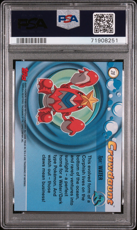2003 Topps Pokemon Advanced #28 Crawdaunt Advanced PSA 10