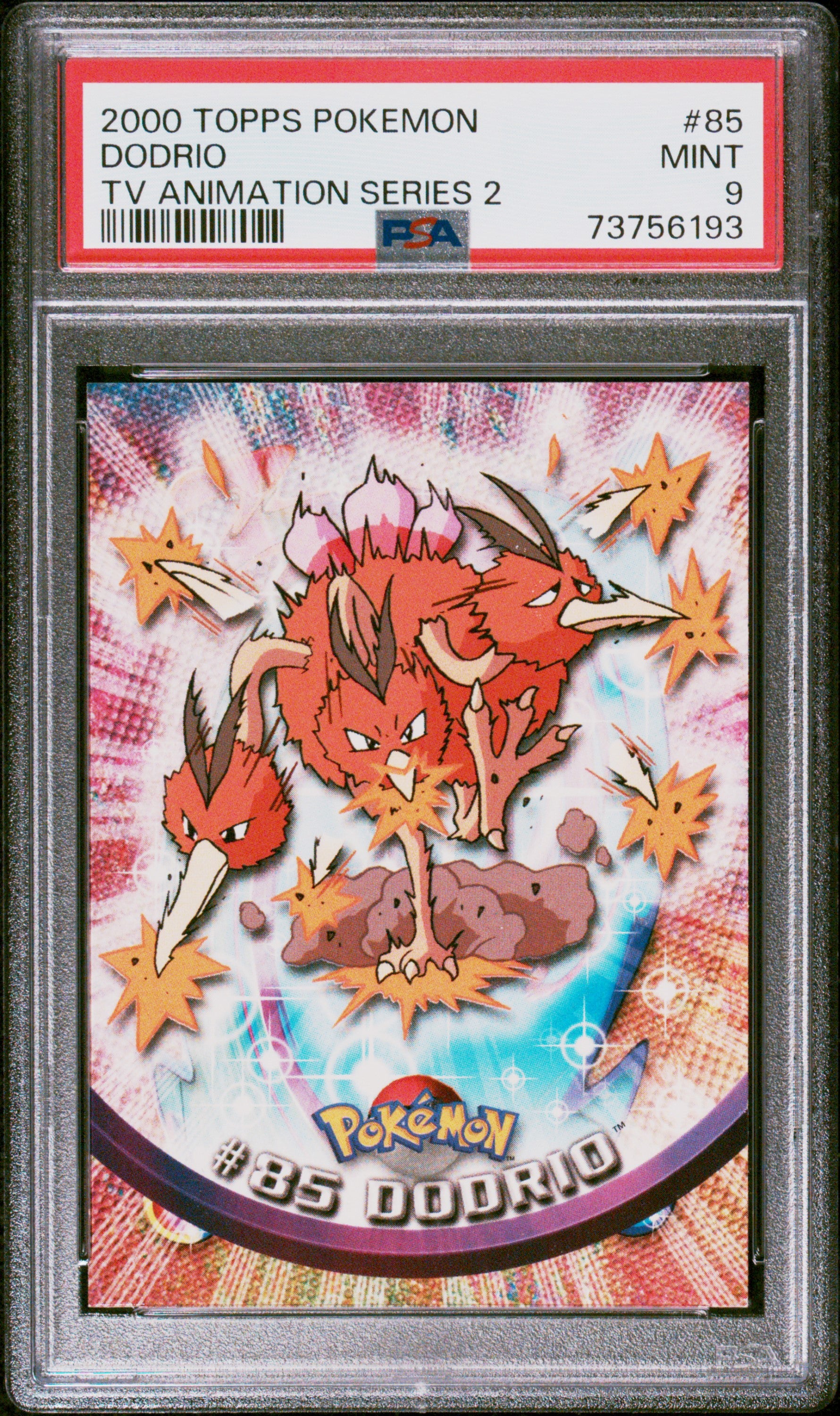 2000 Topps Pokemon Tv Animation Series 2 #85 Dodrio Tv Animation Series 2 PSA 9