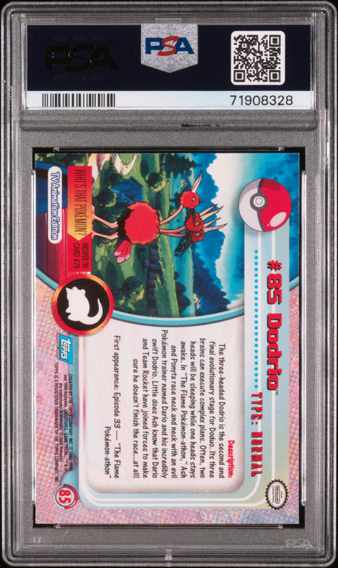 2000 Topps Pokemon Tv Animation Series 2 #85 Dodrio Foil PSA 5