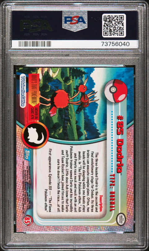 2000 Topps Pokemon Tv Animation Series 2 #85 Dodrio Tv Animation Series 2 PSA 9