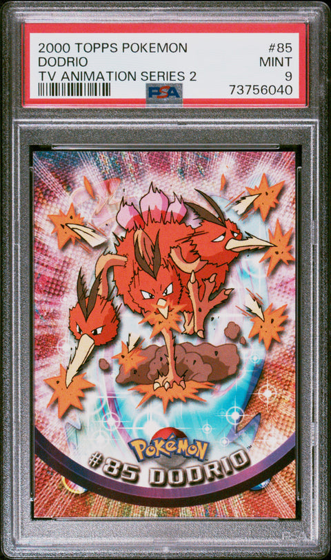 2000 Topps Pokemon Tv Animation Series 2 #85 Dodrio Tv Animation Series 2 PSA 9