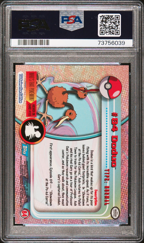2000 Topps Pokemon Tv Animation Series 2 #84 Doduo Animation Series 2 PSA 9