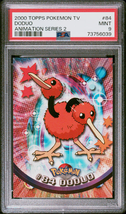 2000 Topps Pokemon Tv Animation Series 2 #84 Doduo Animation Series 2 PSA 9