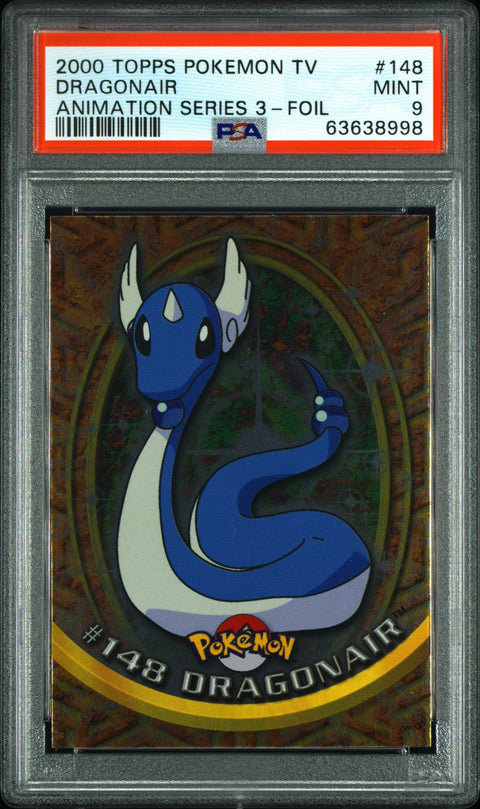 2000 Topps Pokemon Tv Animation Series 3 #148 Dragonair PSA 9
