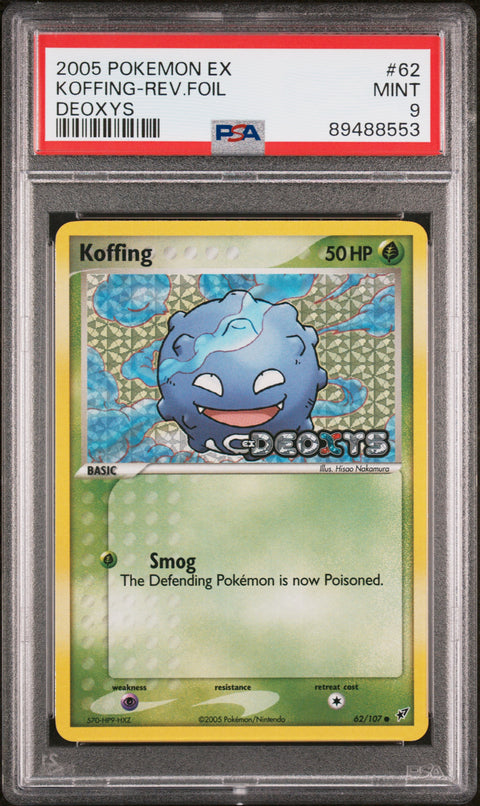 2005 Pokemon Ex Deoxys #62 Koffing-Rev.Foil Deoxys PSA 9