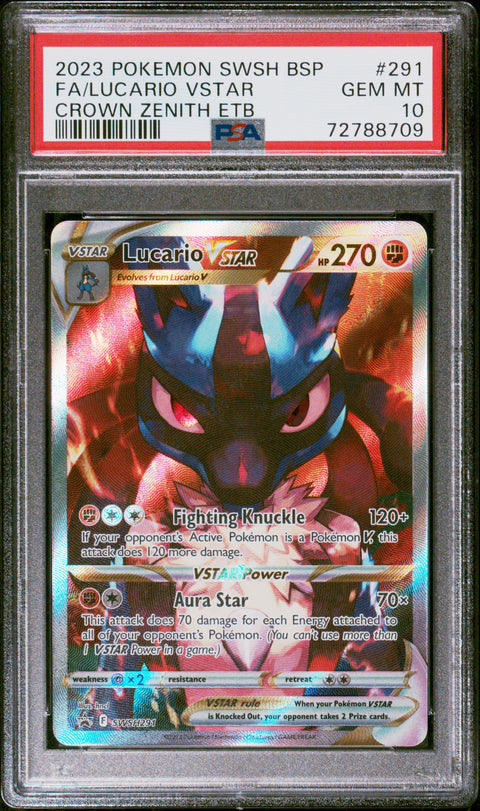 2023 Pokemon Swsh Black Star Promo #291 Fa/Lucario Vstar PSA 10