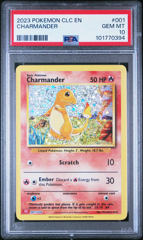 2023 Pokemon Clc-TCG Classic Charizard & Ho-Oh Ex Deck #001 Charmander PSA 10