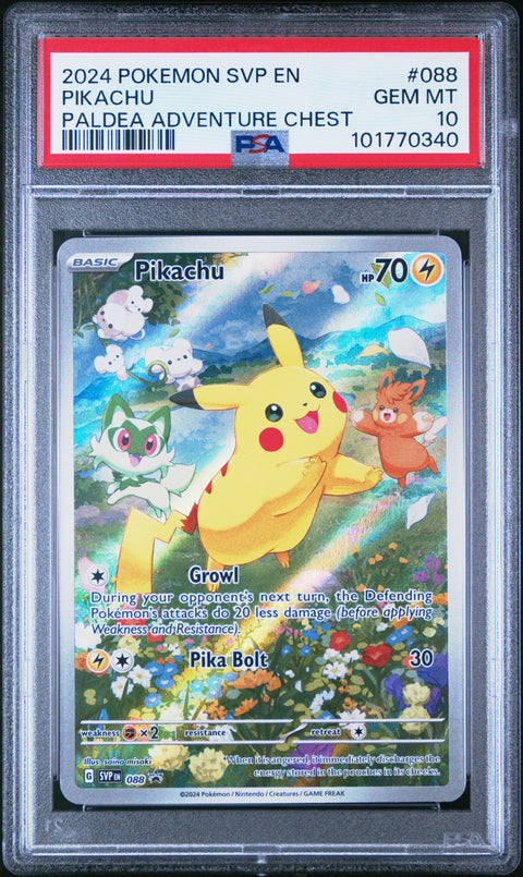 2024 Pokemon Svp En-Sv Black Star Promo #088 Pikachu PSA 10