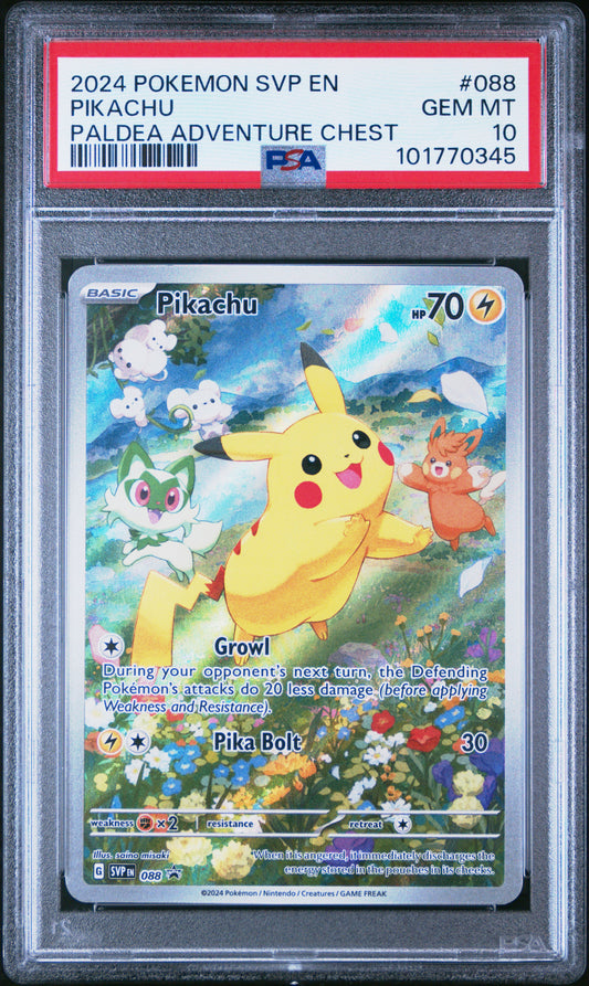 2024 Pokemon Svp En-Sv Black Star Promo #088 Pikachu PSA 10