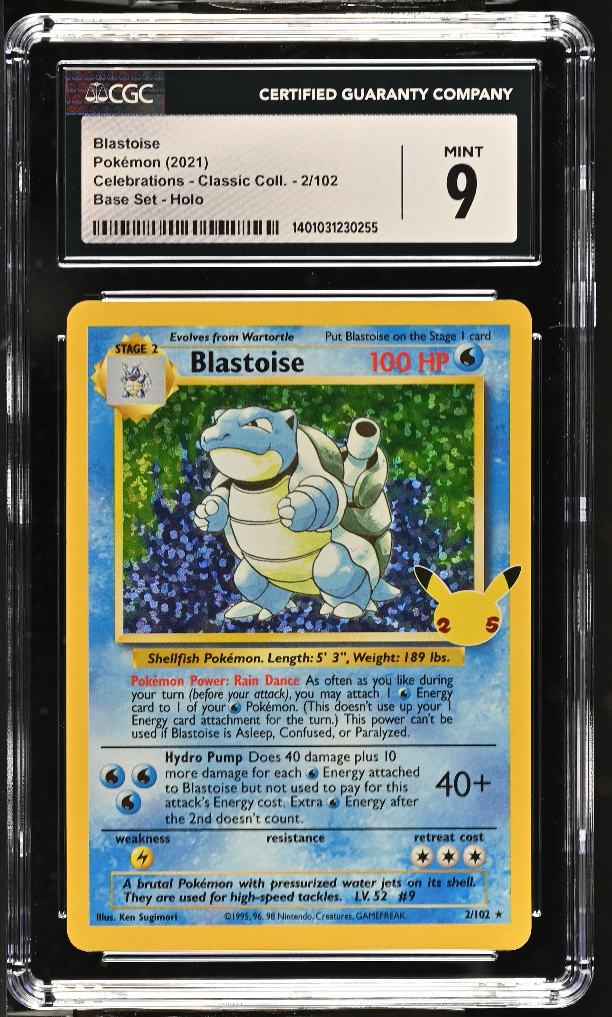 2021 Celebrations - Classic Coll. #2/102 Blastoise CGC 9