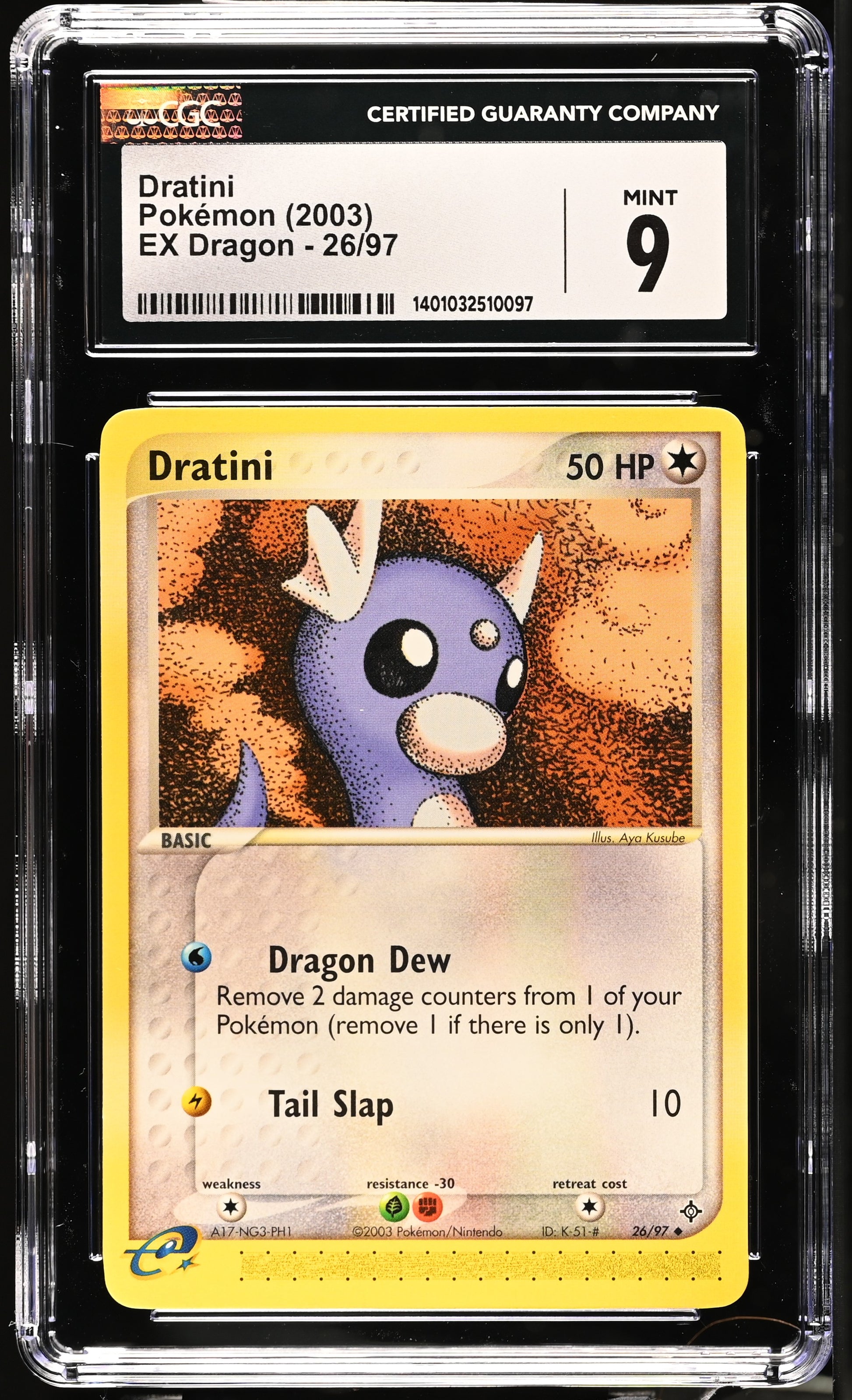 2003 EX Dragon #26/97 Dratini CGC 9