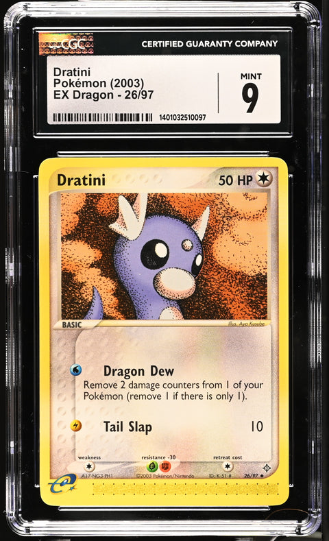 2003 EX Dragon #26/97 Dratini CGC 9
